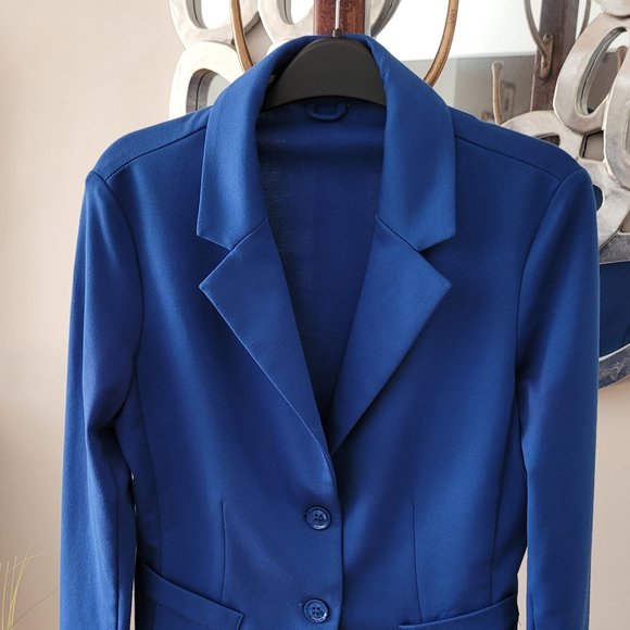 Imperial Royal Blue Fitted Blazer US L - Picture 2 of 7